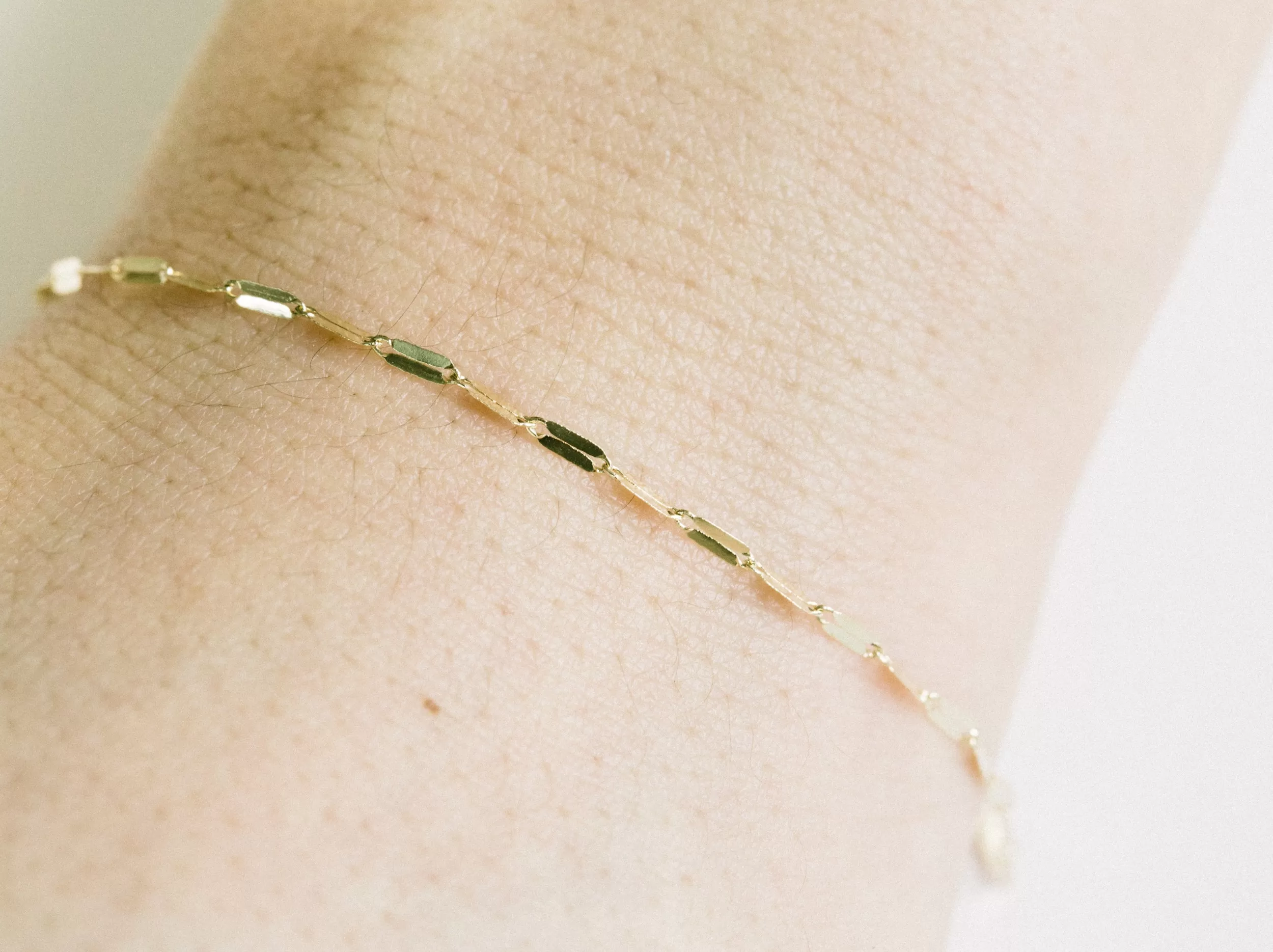 14K Gold Mother's Bridesmaid Gift Personalized Dragonfly Chain Anklet Bracelet