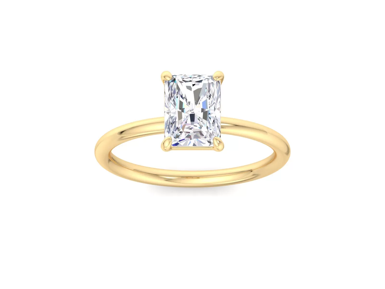 1.70 CT Radiant Cut Lab Grown Diamond Engagement Ring