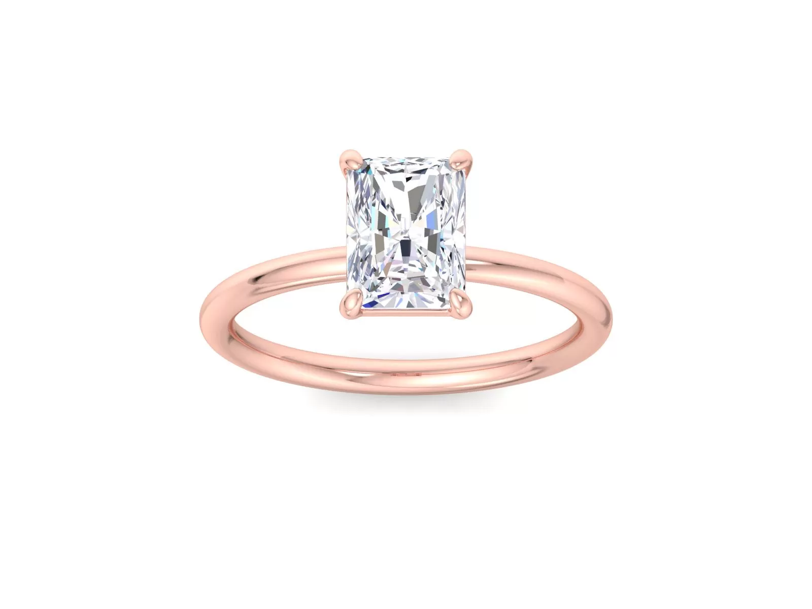 1.70 CT Radiant Cut Lab Grown Diamond Engagement Ring