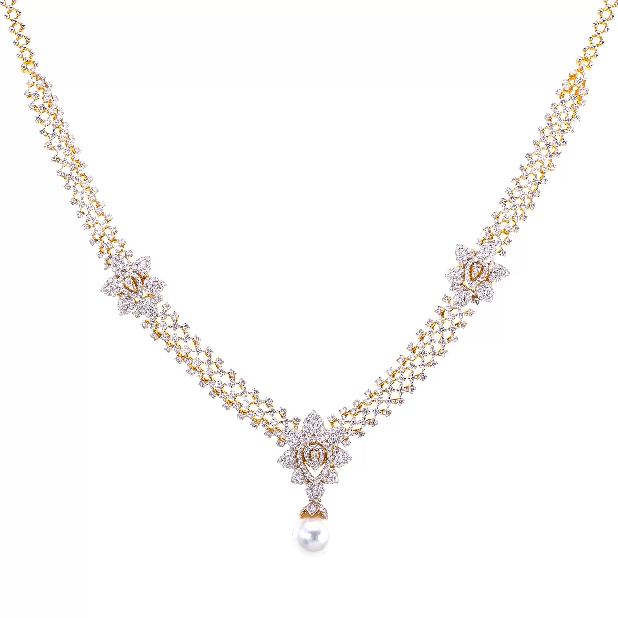 18K Yellow Gold Diamond Jewelry Set (61.9gm)