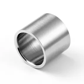 18mm Matte Silver-Plated and Black-Plated Titanium Fashion Finger Rings