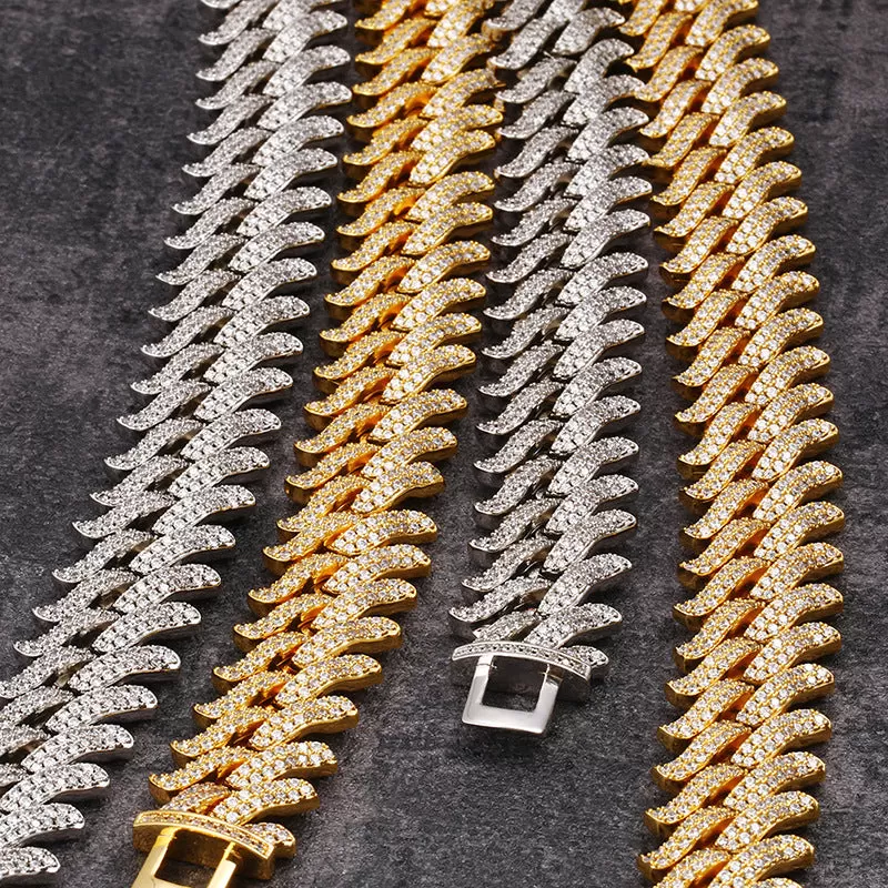 18mm Thorns Iced Out Cuban Chain