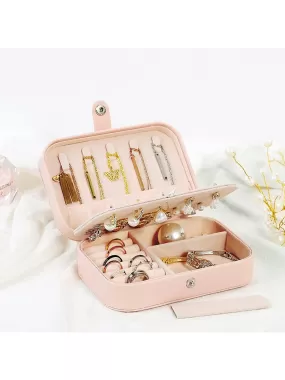 1pc Fashionable Pink Multi Compartment Jewelry Display For Jewelry Storage