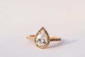 2.00CT Pear Engagement Ring, Dainty Pear Wedding Ring