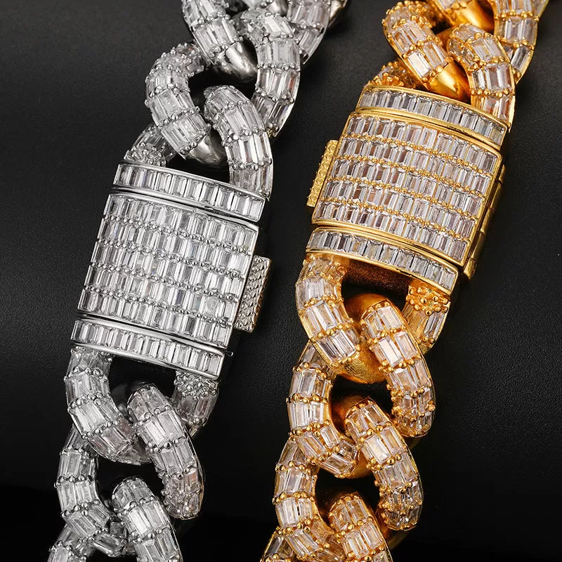 20mm Iced Out Cuban Chain/Bracelet