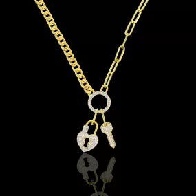 21K Solid Gold Eternal Love Necklace