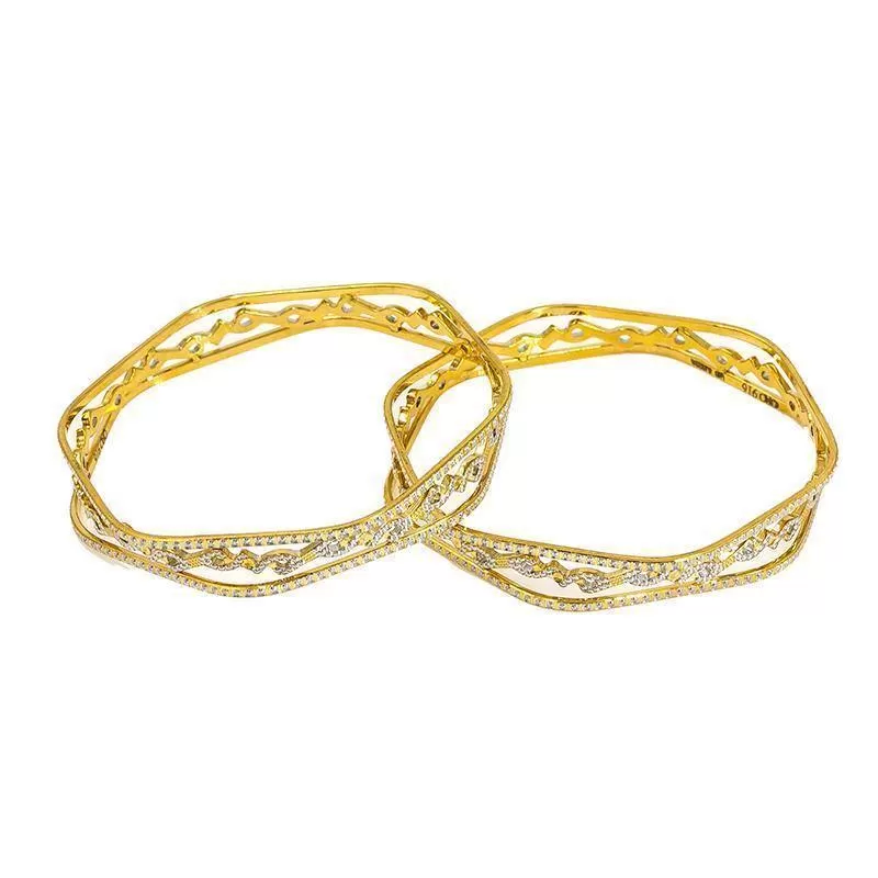 22K Gold 2 Piece Bangles