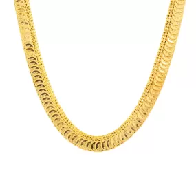 22K Yellow Gold Long Kasu Necklace (77.2gm)