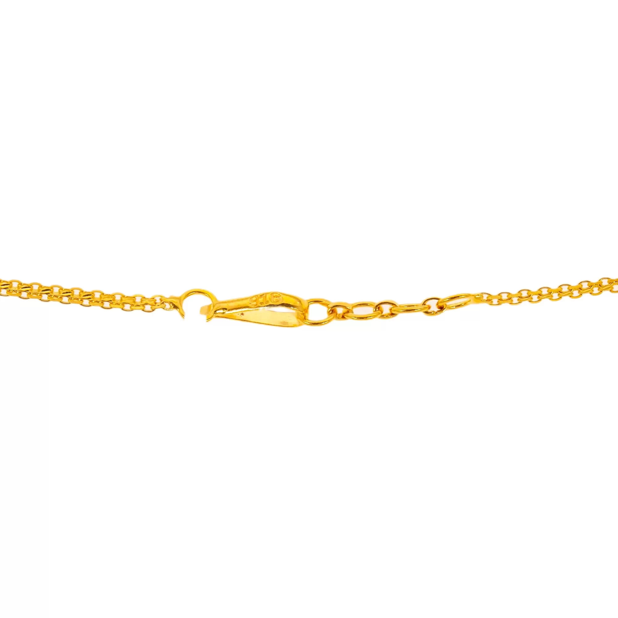 22K Yellow Gold Long Kasu Necklace (77.2gm)