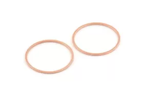 25mm Circle Connector, 24 Rose Gold Tone Brass Circle Connectors (25x1mm) D1455