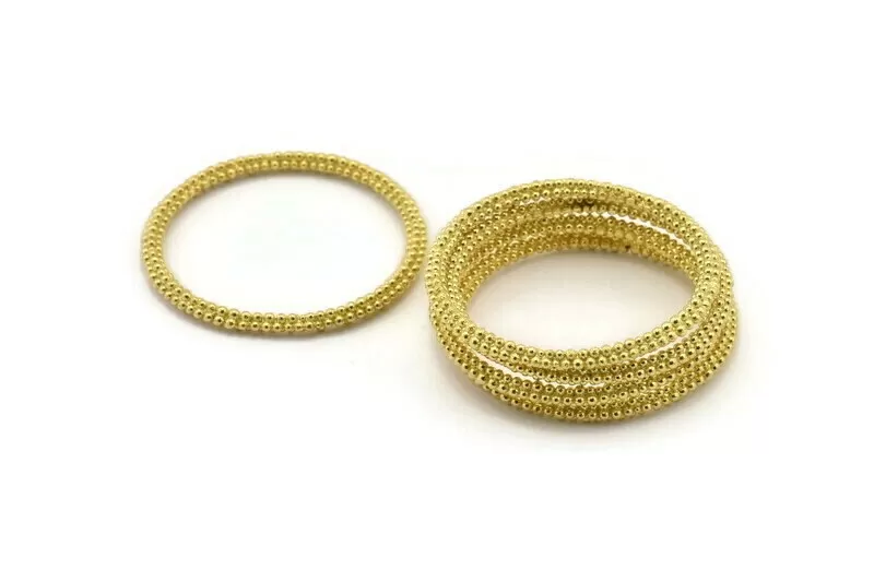 46mm Circle Connectors, Raw Brass Circle Connectors (46x4x4mm) N1736