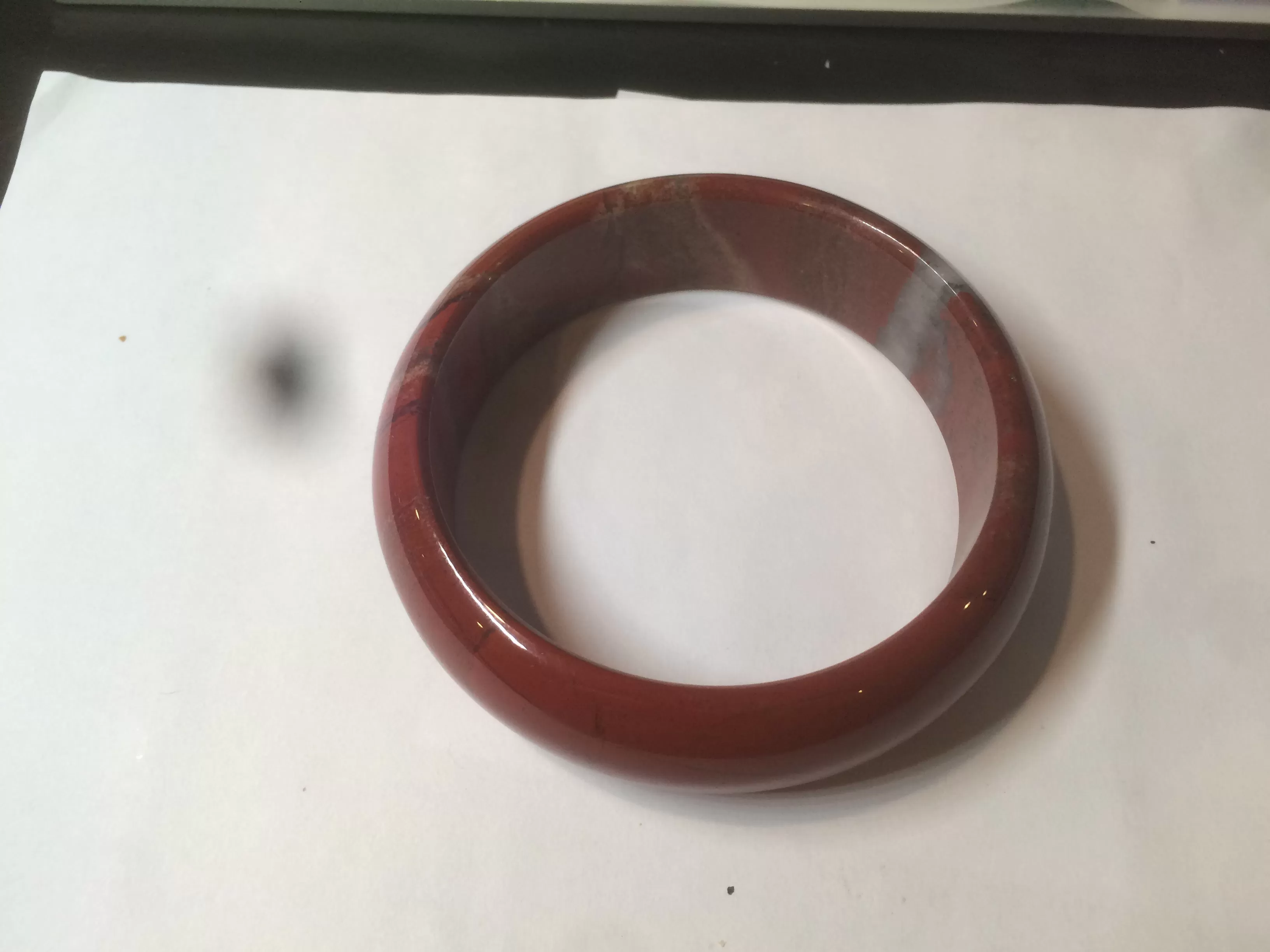 61.2mm 100% natural red/pink/gray red jasper stone bangle XY64