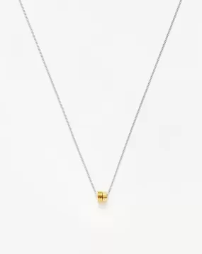 Abacus Beaded Floating Charm Necklace | 18ct Recycled Gold Vermeil and Rhodium on Sterling Silver