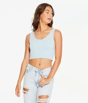 Aeropostale Womens' Seamless Wear 2 Ways Cropped Tank - Light Blue - Size XL - Nylon - Teen Fashion & Clothing Blue Wish