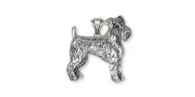 Airedale Terrier Pendant Jewelry Sterling Silver Handmade Dog Pendant AR6-P