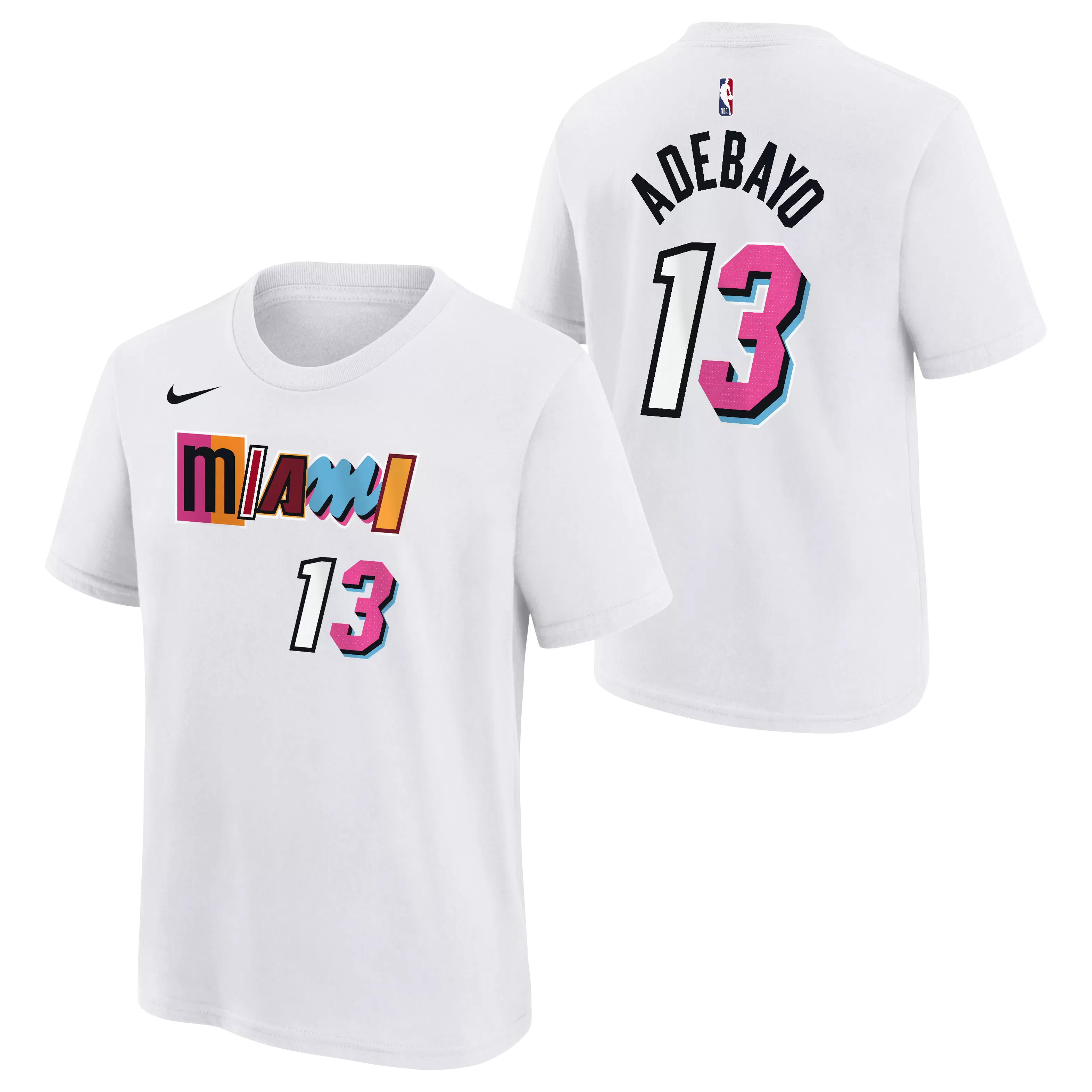 Bam Adebayo Nike Miami Mashup Vol. 2 Name & Number Youth Tee