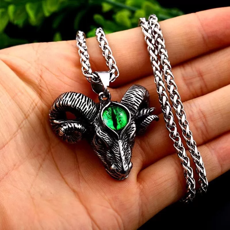 Baphomet Goat with Third Eye Necklace