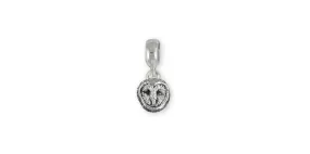 Barn Owl Charm Slide Jewelry Sterling Silver Handmade Owl Charm Slide OW1XH-PNS