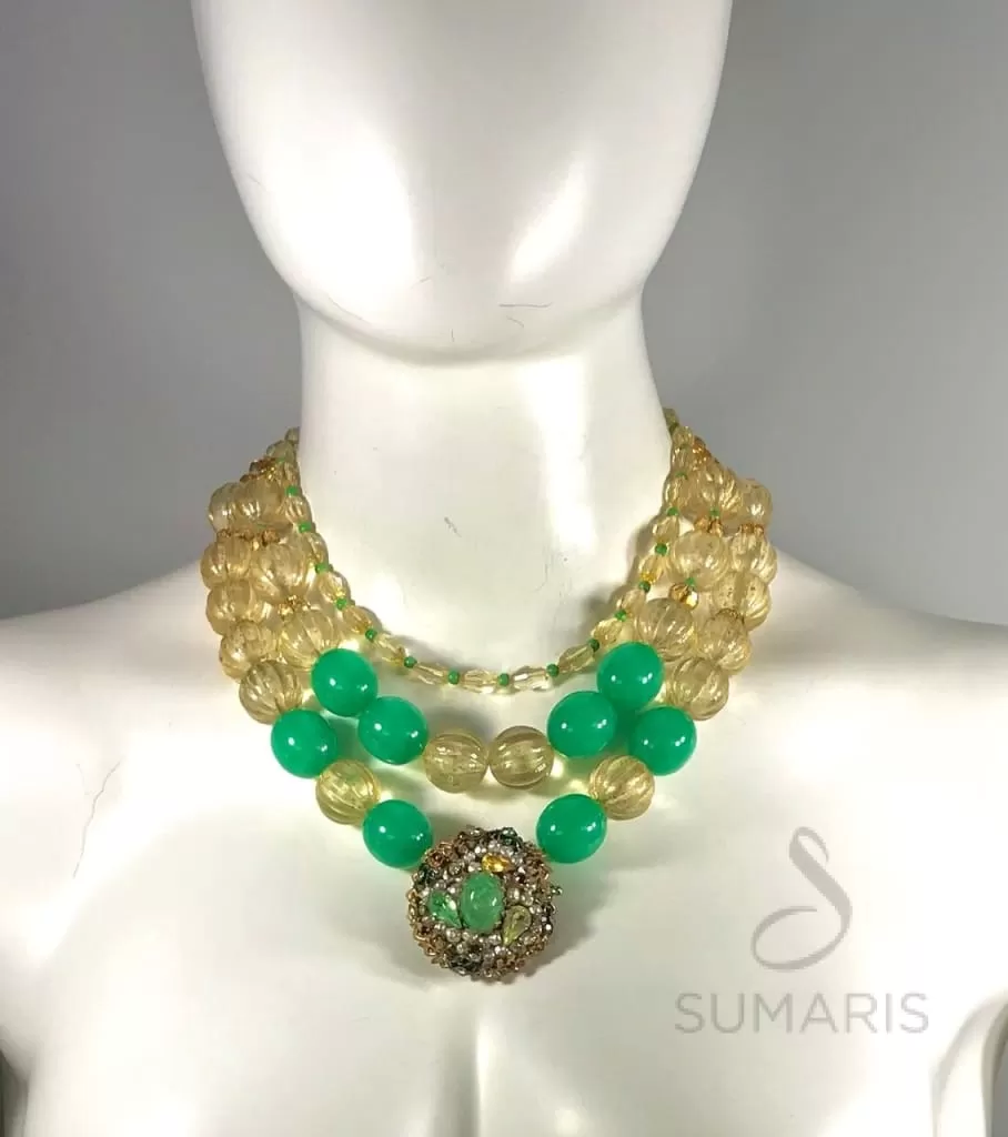 BAUBLED OOAK STATEMENT NECKLACE