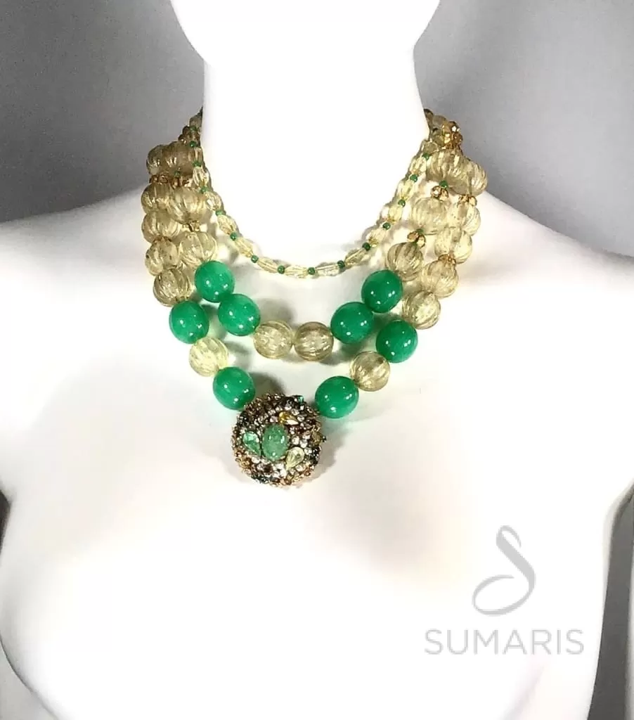 BAUBLED OOAK STATEMENT NECKLACE