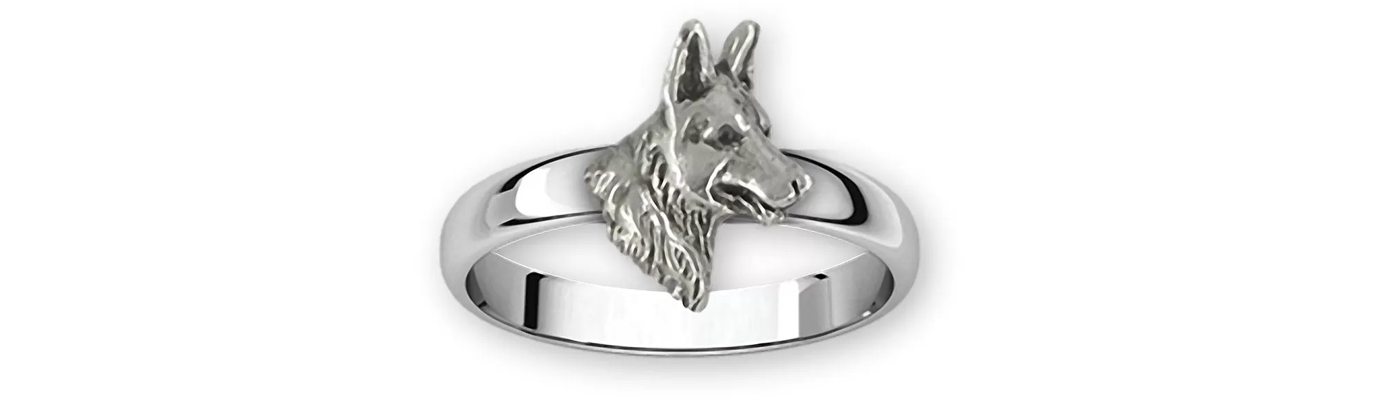 Belgian Malinois Jewelry Sterling Silver Handmade Belgian Malinois Ring  BMA1H-R