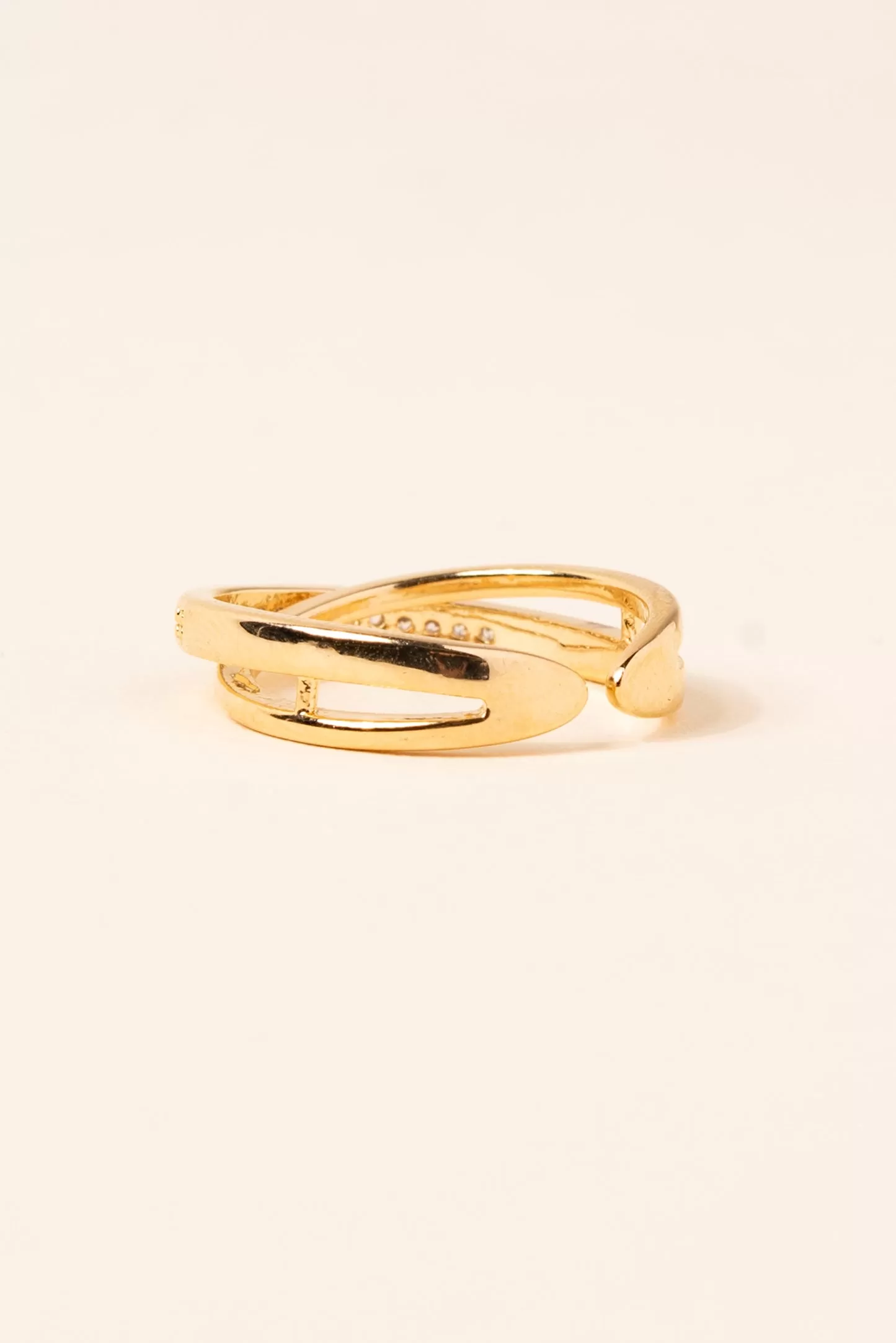 Bellatrix Crossed Cuff Ring