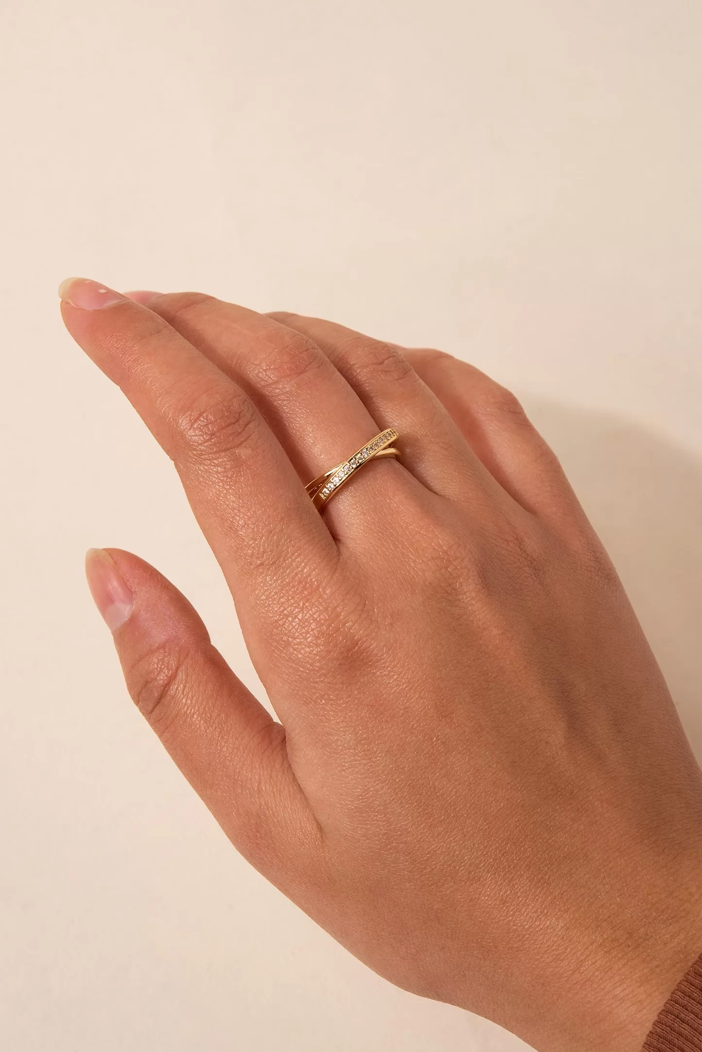 Bellatrix Crossed Cuff Ring