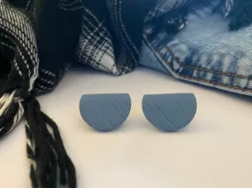 Birdie Large Stud Blue Earrings