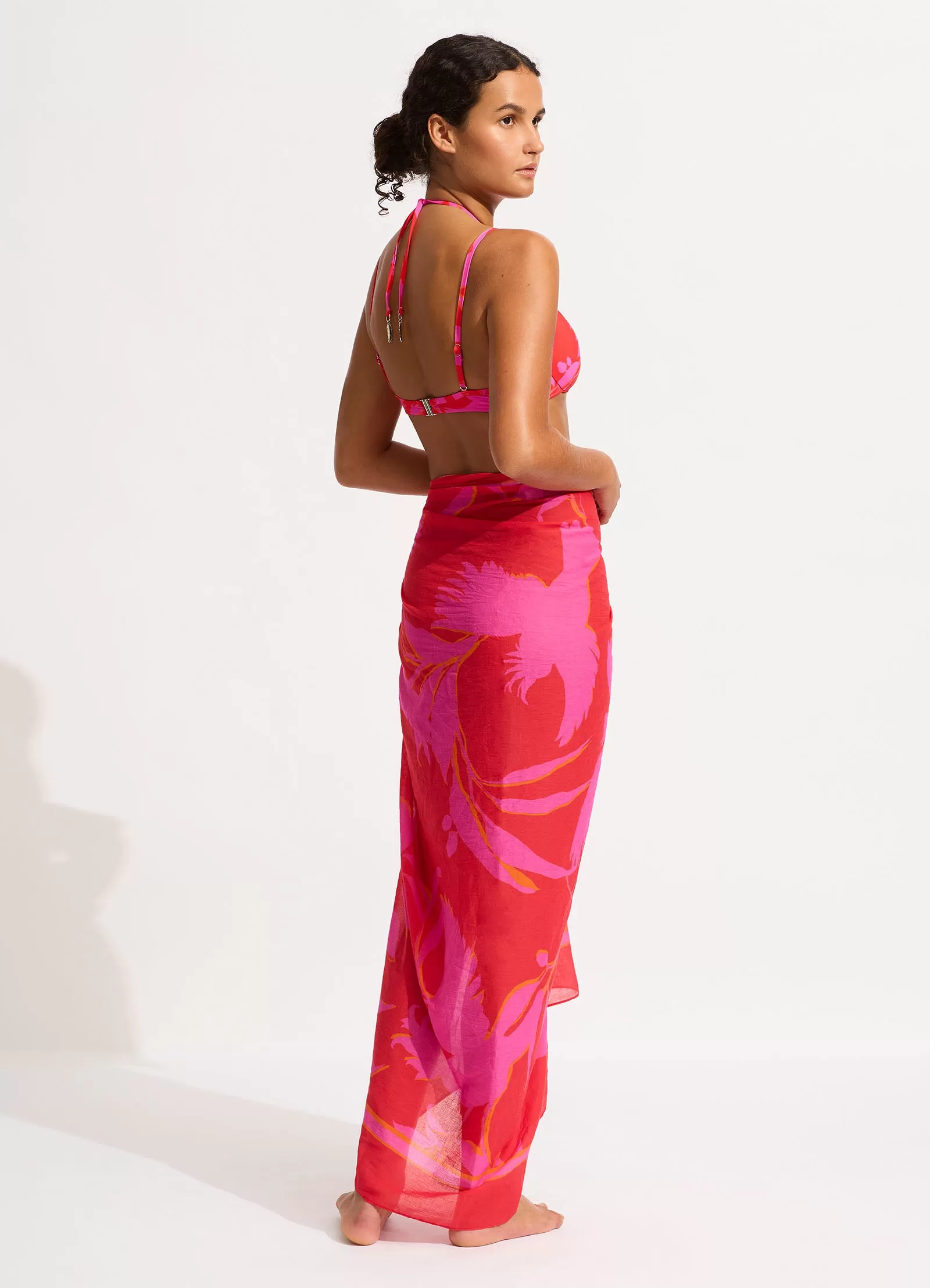 Birds Of Paradise Sarong - Chilli Red