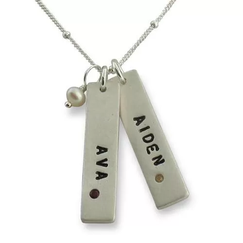 Birthstone Tag Necklace