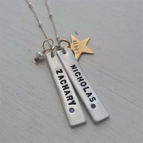 Birthstone Tag Necklace