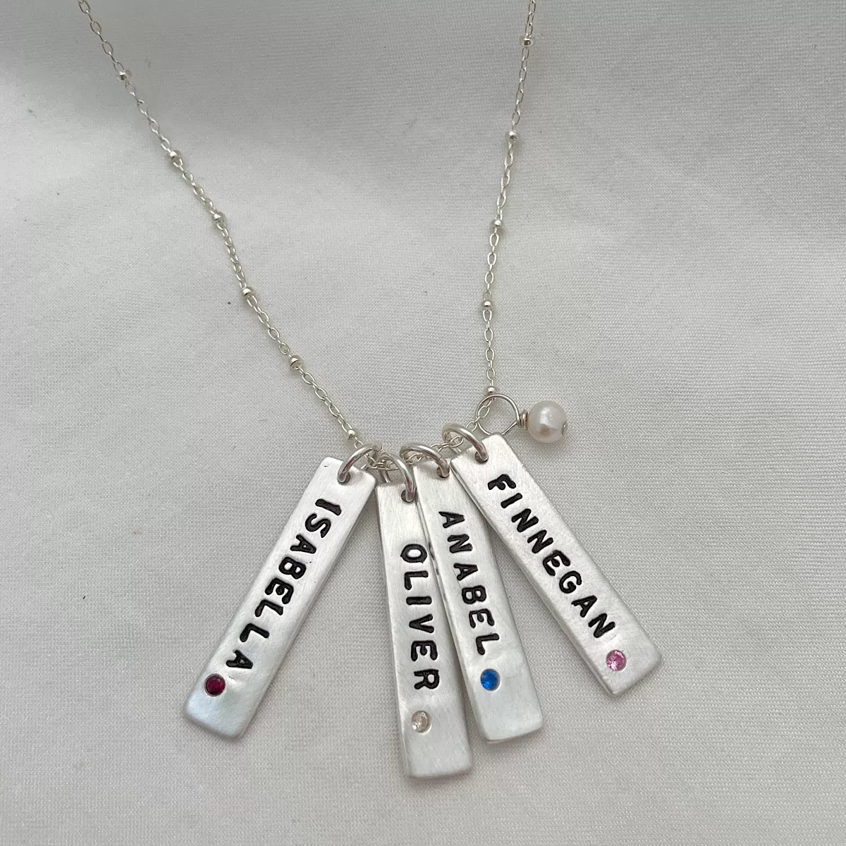 Birthstone Tag Necklace