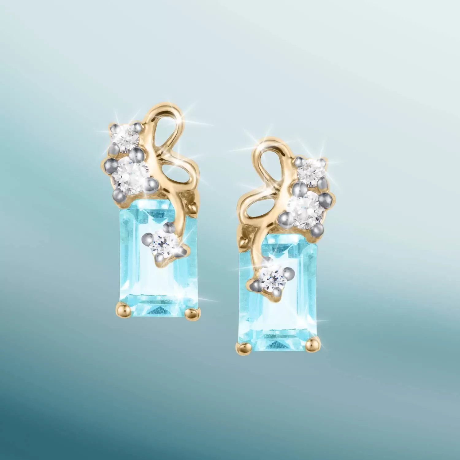 Blue Topaz Princess' Earrings