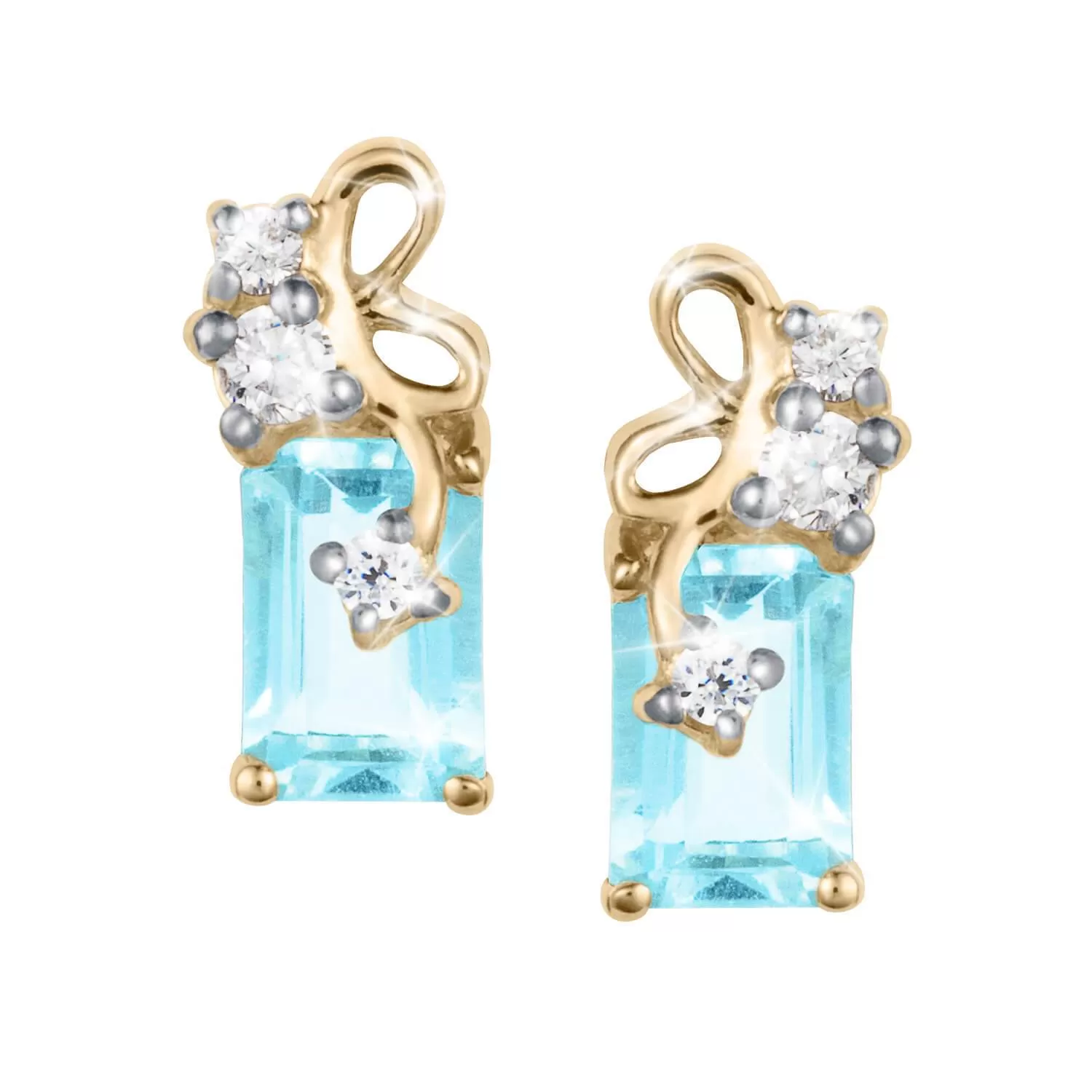 Blue Topaz Princess' Earrings