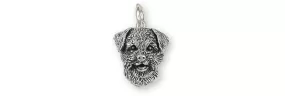 Border Terrier Jewelry Sterling Silver Handmade Border Terrier Charm  BDT-C