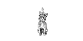 Boston Terrier Charm Jewelry Sterling Silver Handmade Dog Charm DO11-C