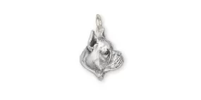 Boxer Charm Jewelry Sterling Silver Handmade Dog Charm BX4-C