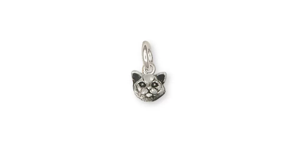 British Shorthair Charm Jewelry Sterling Silver Handmade Cat Charm BRS6-C