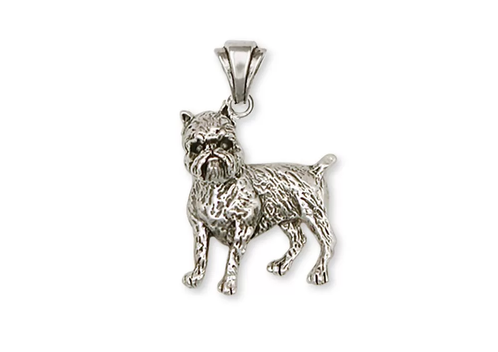 Brussels Griffon Pendant Handmade Sterling Silver Dog Jewelry GF9-P