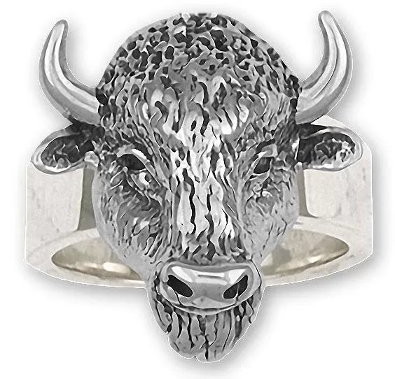 Buffalo Ring Jewelry Sterling Silver Handmade Bison Ring BUF-R