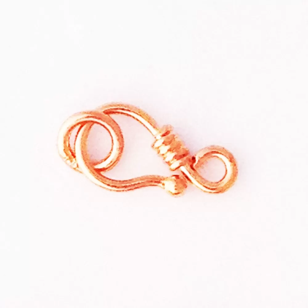 Bulk lot of 10 Fine Copper Shepherd Hook Clasps 13x8 mm Soldered Ring JSC33 Copper Findings Jewelry Making & Repair