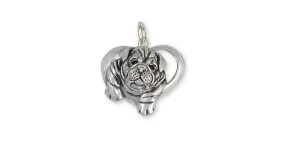 Bulldog Charm Jewelry Sterling Silver Handmade Dog Charm BD25-C