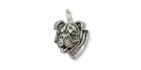 Bulldog Charm Jewelry Sterling Silver Handmade Dog Charm BD7-C