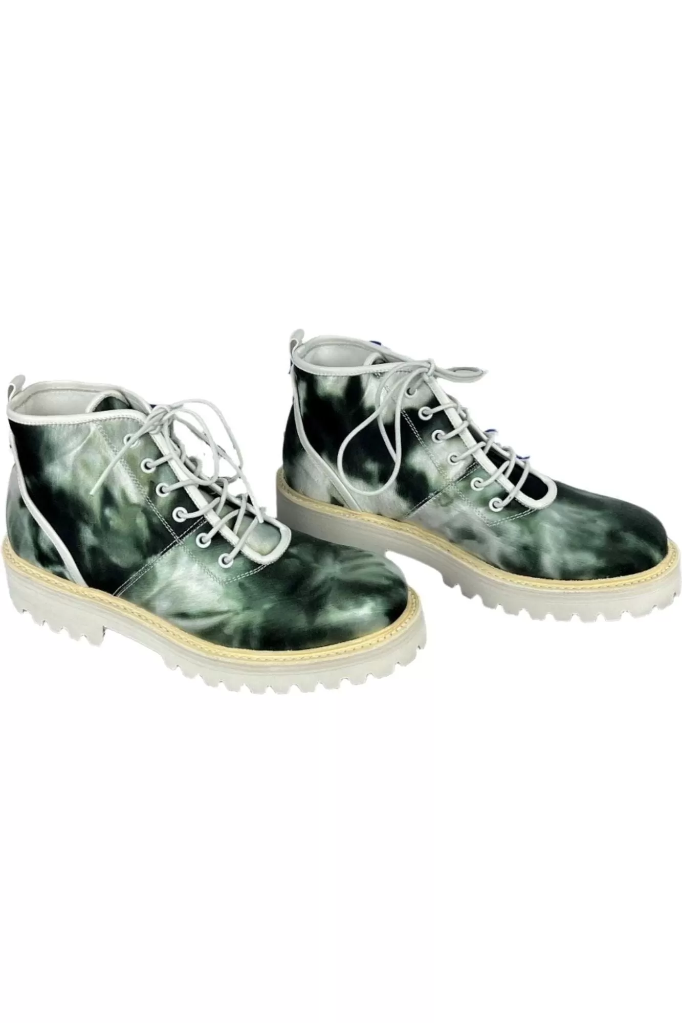 Buscemi Men's Lotta Tie Dye Canvas Boots SAMPLE