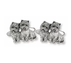 Cairn Terrier Cufflinks Jewelry Sterling Silver Handmade Dog Cufflinks CNWT6-CL