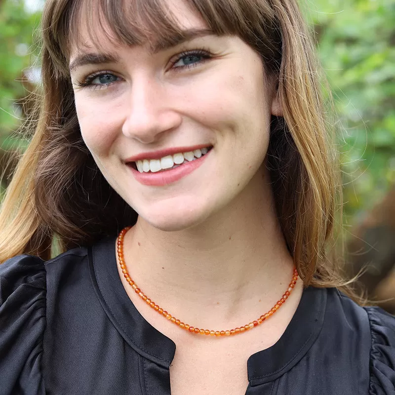 Carnelian Beaded Necklace