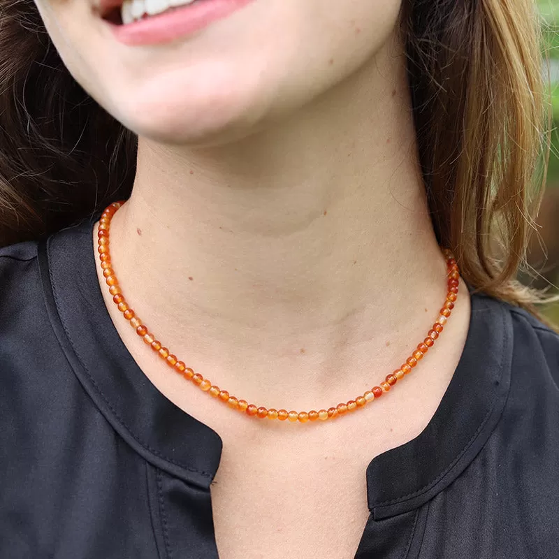 Carnelian Beaded Necklace