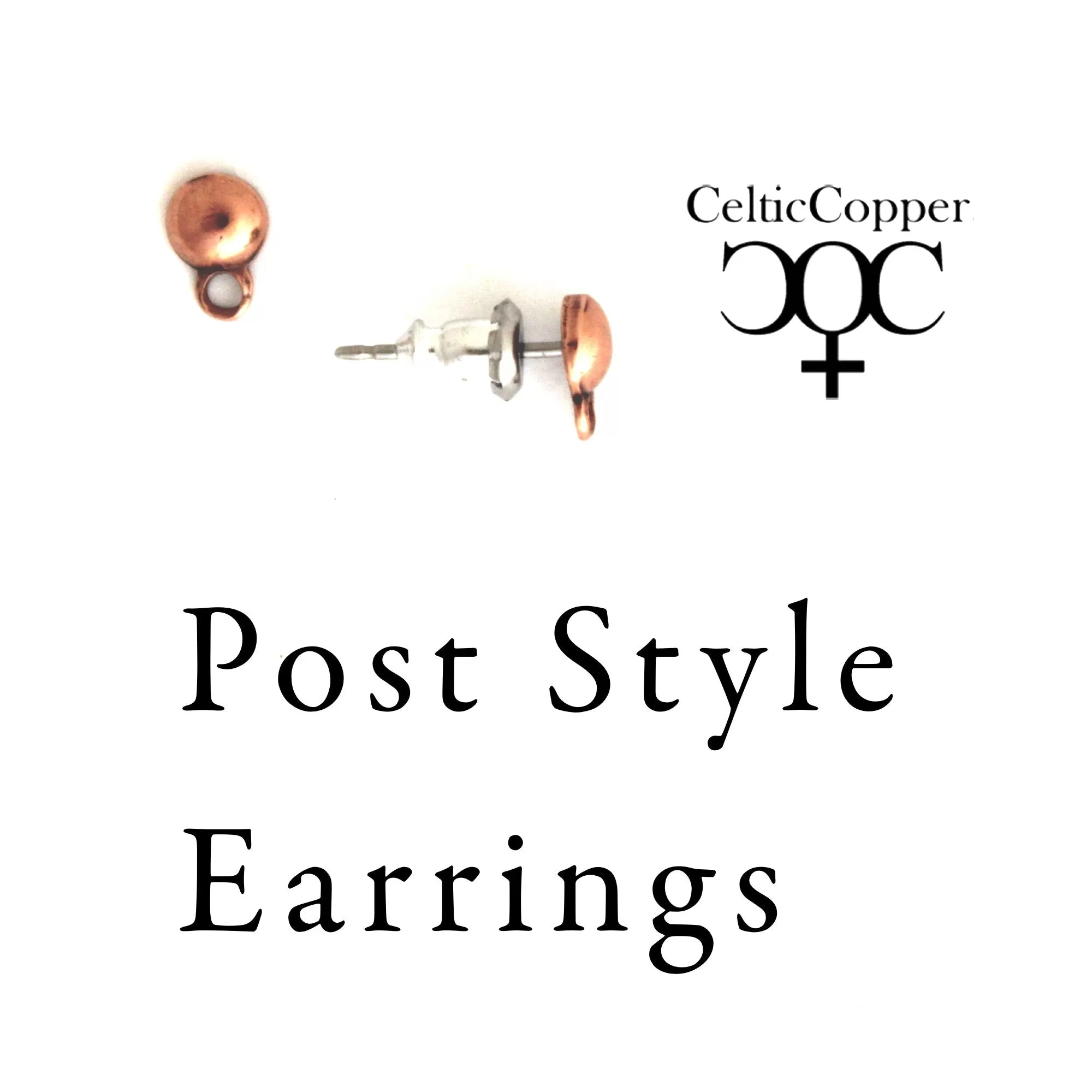 Cascade Copper 12mm Wide Circle Earrings ECD61 | Solid Copper Drop Earrings