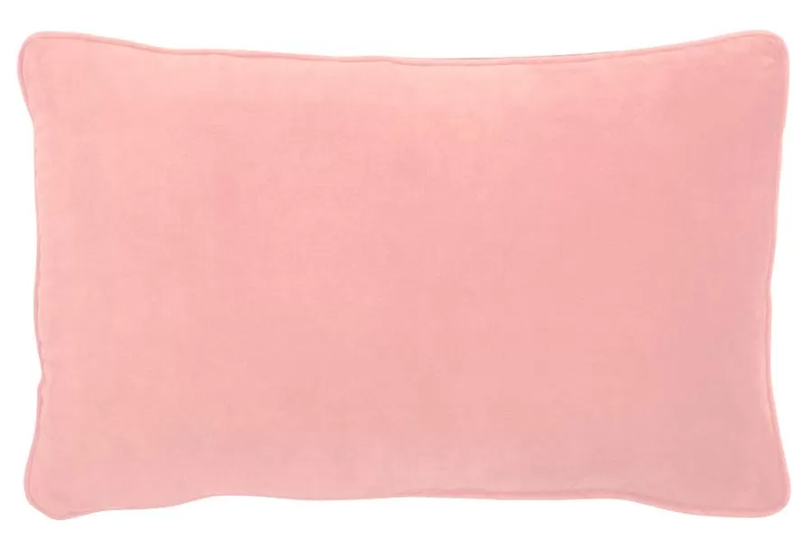 Castle Baby Pink Lumbar Velvet Cushion