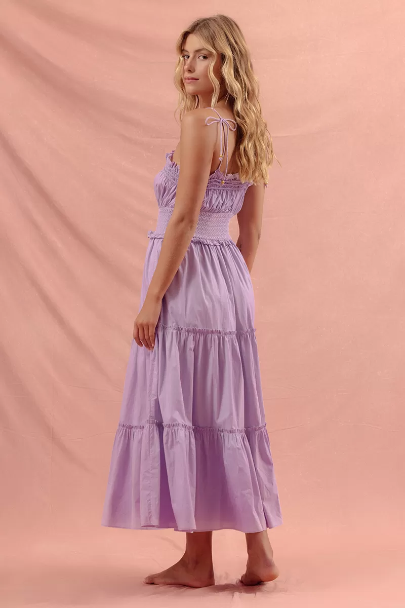 Chantilly Tiered Maxi Dress - Lilac